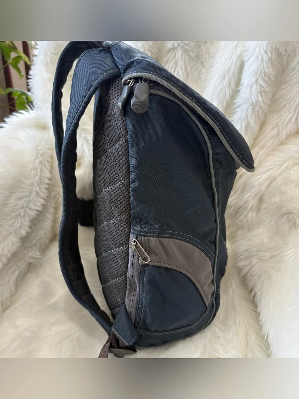 OverLand Equipment Backpack Blue Gray Compact Daypack Travel Hiking Organizer